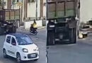 Caminhão atropela motociclista em acidente na Bahia; veja vídeo