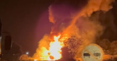 Jacobina: Caminhão com cerca de 15 mil litros de combustível pega fogo na BR324