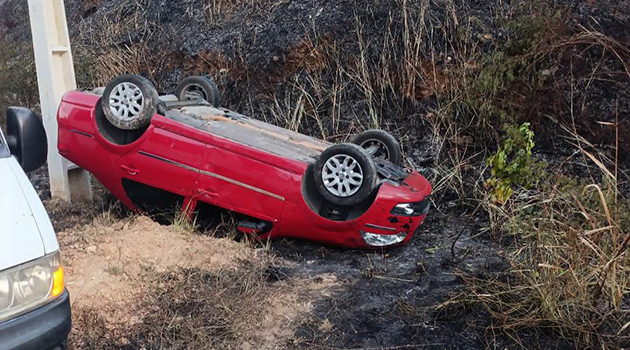 Árvore cai após queimadas e provoca acidente na estrada entre Antônio Gonçalves e Campo Formoso